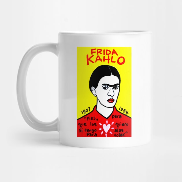 Frida Kahlo pop folk art by krusefolkart